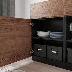 Tumba Ikea Klackenas 120x97 (Negru/Maro) Thumb