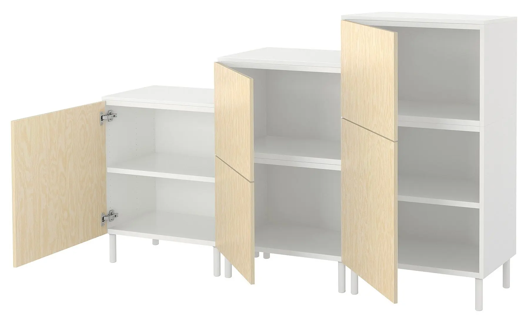 Tumba Ikea Platsa 5 usi 180x42x113 (Alb/Kalbaden Aspect Pin Intens)