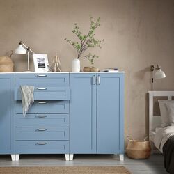 Tumba Ikea Platsa/Sannidal 240x57x133 (Alb/Albastru) Thumb