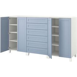 Tumba Ikea Platsa/Sannidal 240x57x133 (Alb/Albastru) Thumb