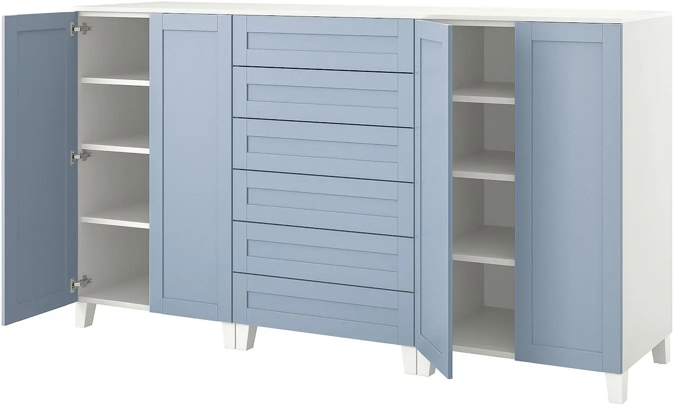 Tumba Ikea Platsa/Sannidal 240x57x133 (Alb/Albastru)