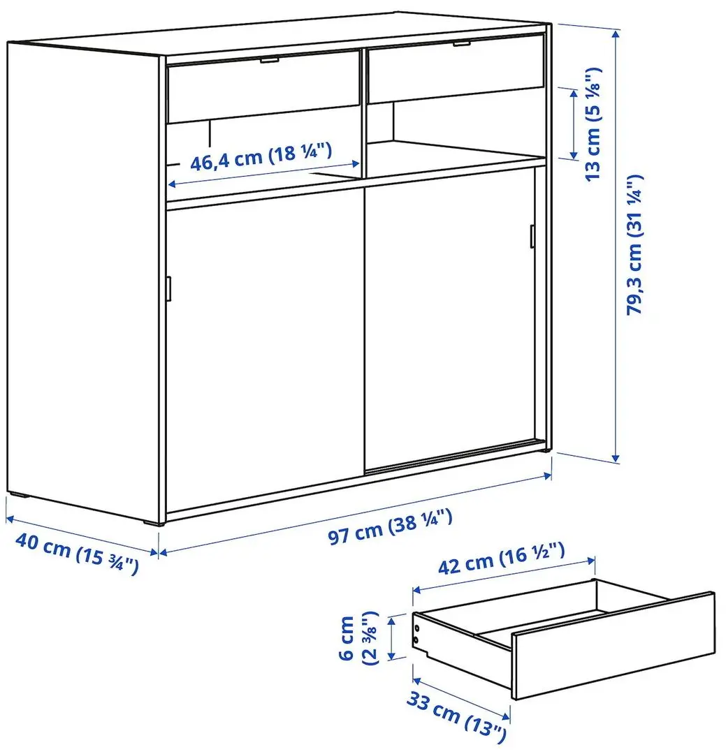 Тумба Ikea Spiksmed 195x40x79 (Серый)