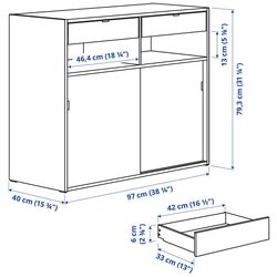 Tumba Ikea Spiksmed 97x40x79 (Gri) Thumb