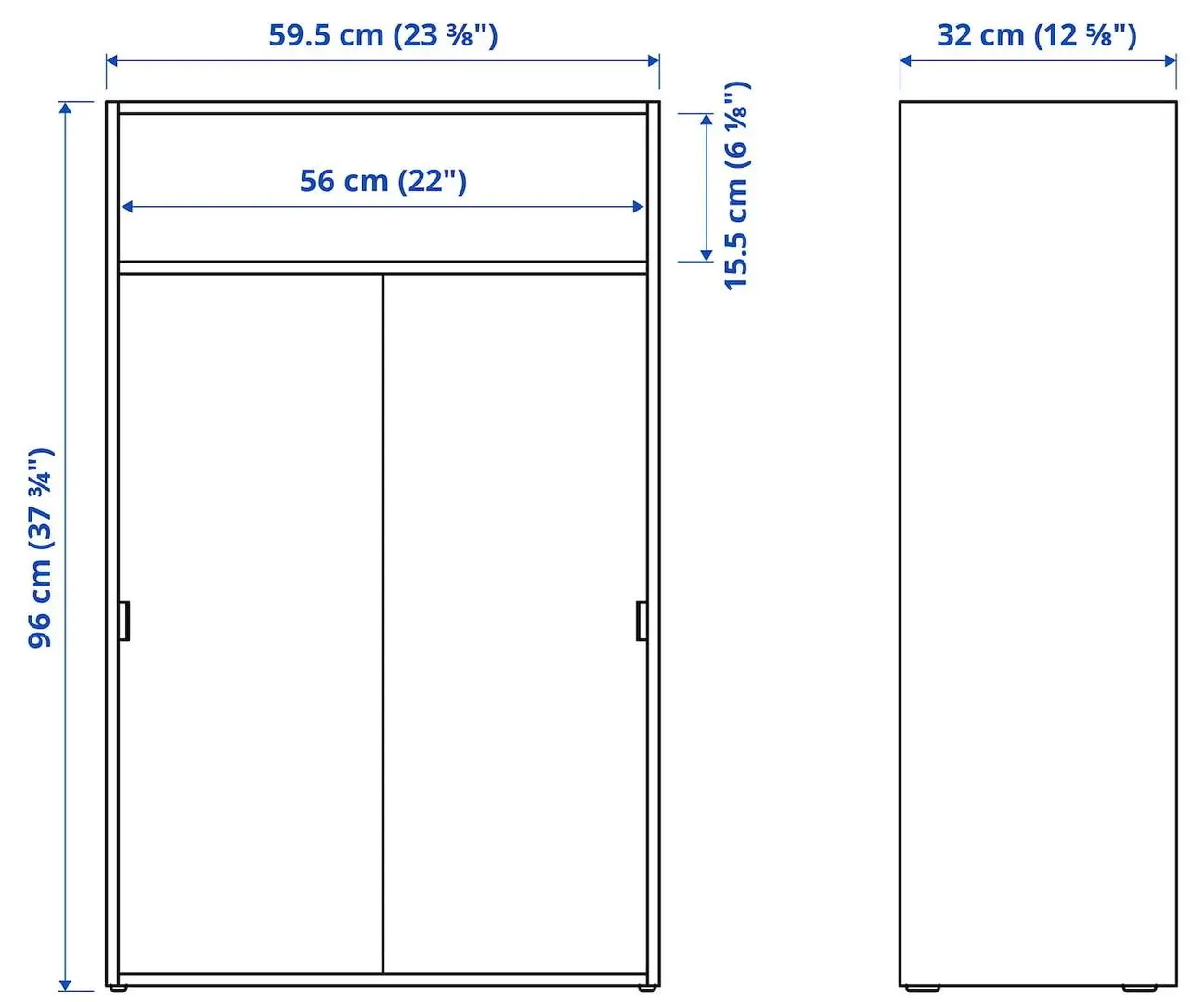 Tumba Ikea Spiksmed usa/raft 137x32x96 (Gri)