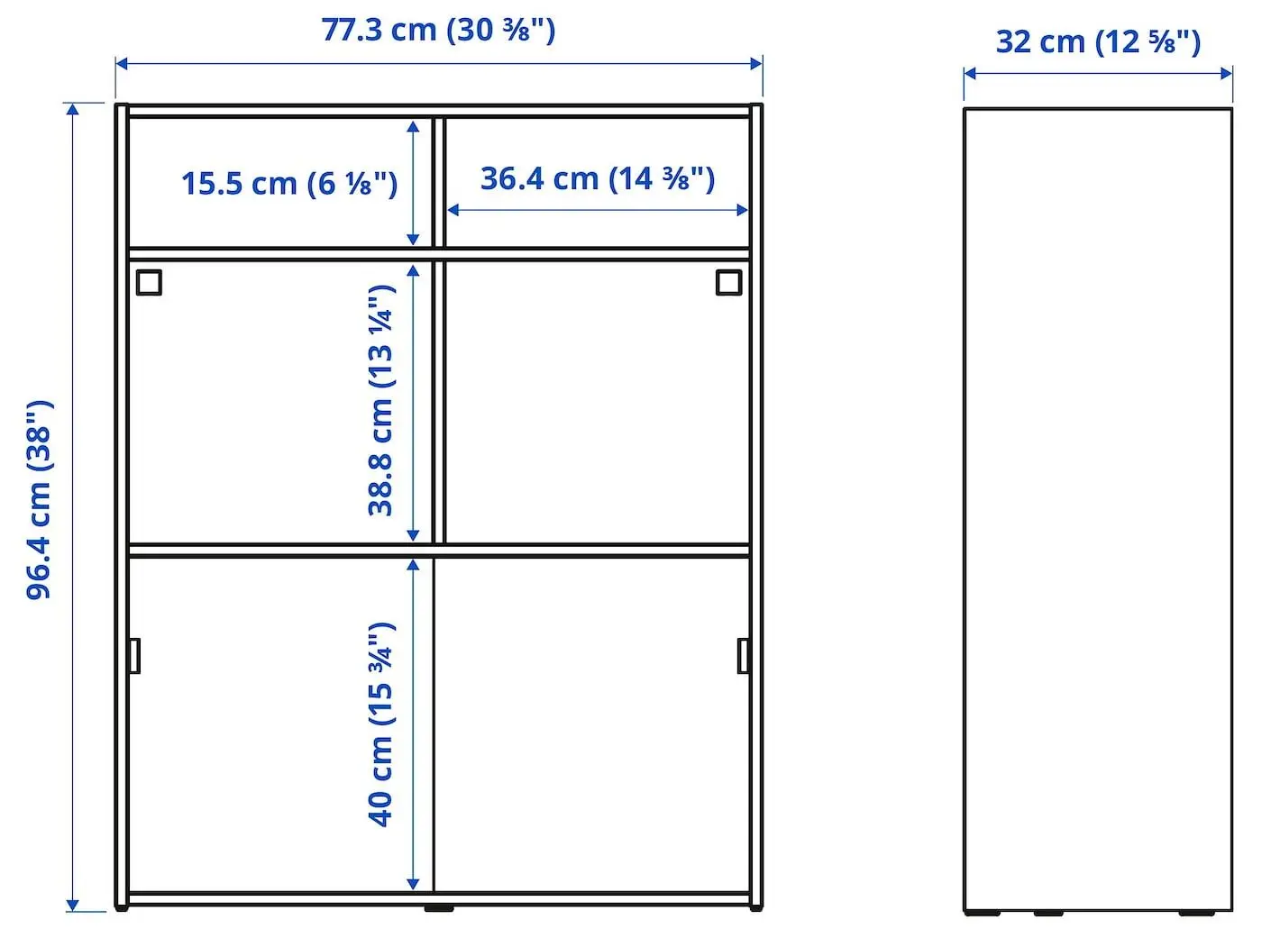 Tumba Ikea Spiksmed usa/raft 137x32x96 (Gri)