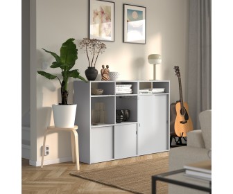 Тумба Ikea Spiksmed дверь/полка 137x32x96 (Серый)