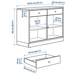 Tumba Ikea Tonstad 121x47x90 (Furnir Stejar) Thumb
