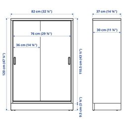 Tumba Ikea Tonstad 82x37x120 (Maro/Furnir Stejar Vopsit) Thumb