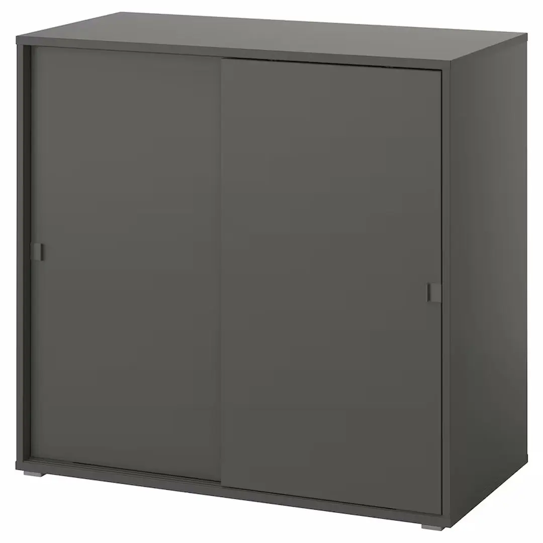 Tumba Ikea Vihals cu usi glisante 95x47x90 (Gri)