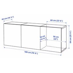 Tumba suspendat Ikea Besta/Lappviken 180x42x64 (Alb) Thumb