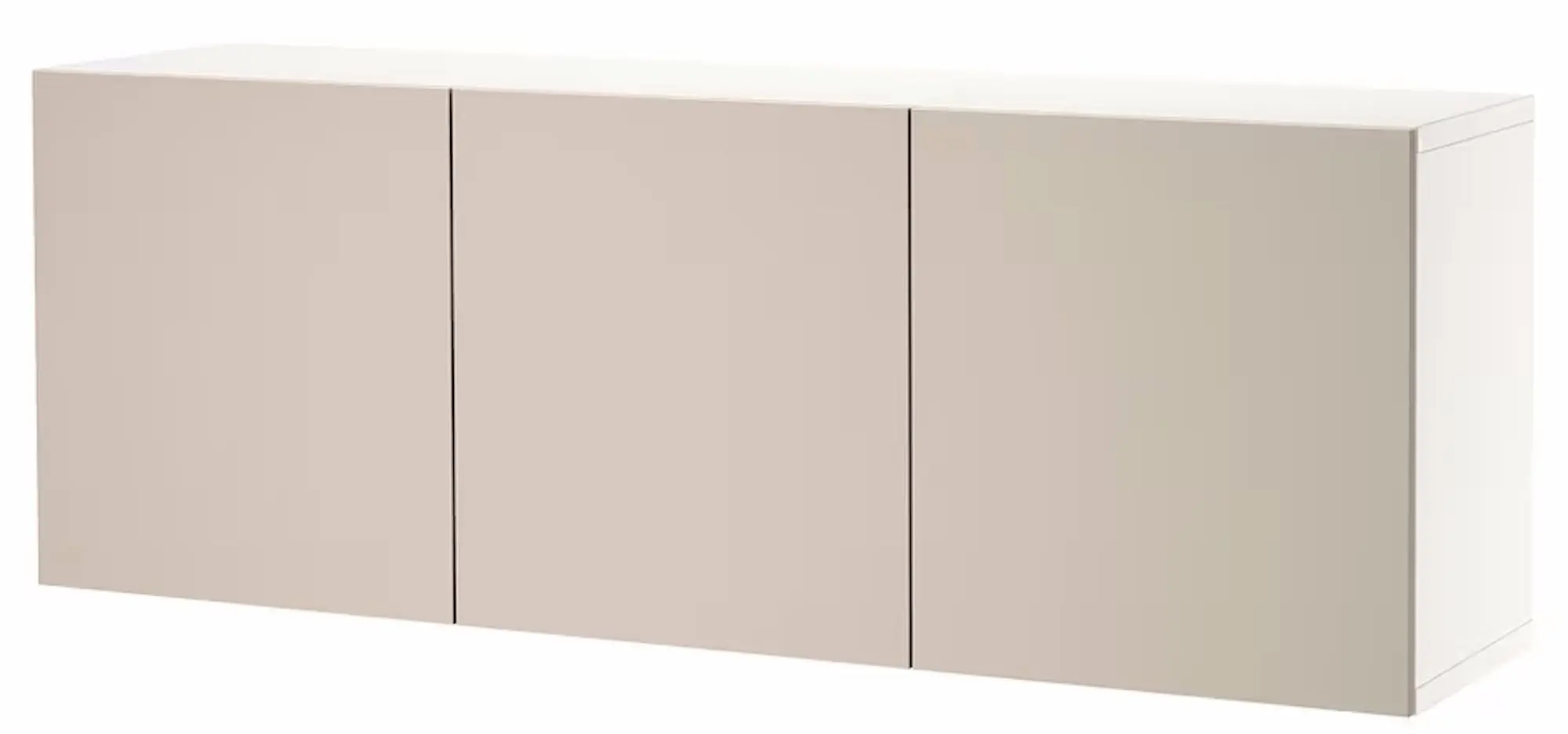 Tumba suspendata Ikea Besta/Lappviken 180x42x64 (Alb/Gri Deschis-Bej) - 2