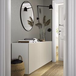 Tumba suspendata Ikea Besta/Lappviken 180x42x64 (Alb/Gri Deschis-Bej)