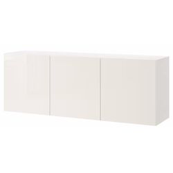 Tumba suspendata Ikea Besta/Selsviken 180x42x64 (Alb/Lucios) Thumb