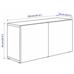 Tumba suspendata Ikea Besta/Smeviken 120x42x64 (Alb) Thumb