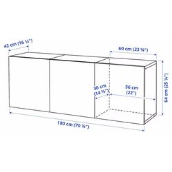 Тумба навесная Ikea Besta/Vasterviken 180x42x64 (Белый) Thumb