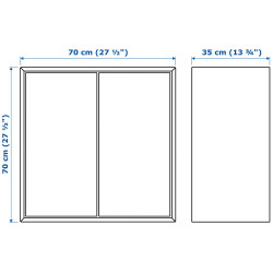 Tumba suspendata Ikea Eket 175x35x70 (Alb/Lila deschis) Thumb