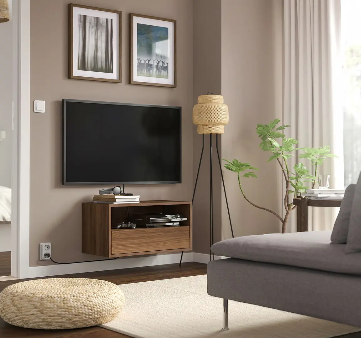 Tumba suspendata Ikea Eket usa/raft 70x35x35 (Maro/Aspect Nuc) - 2