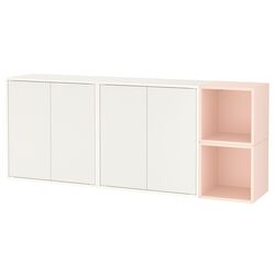 Tumba suspendata Ikea Eket 175x35x70 (Alb/Roz Pal)