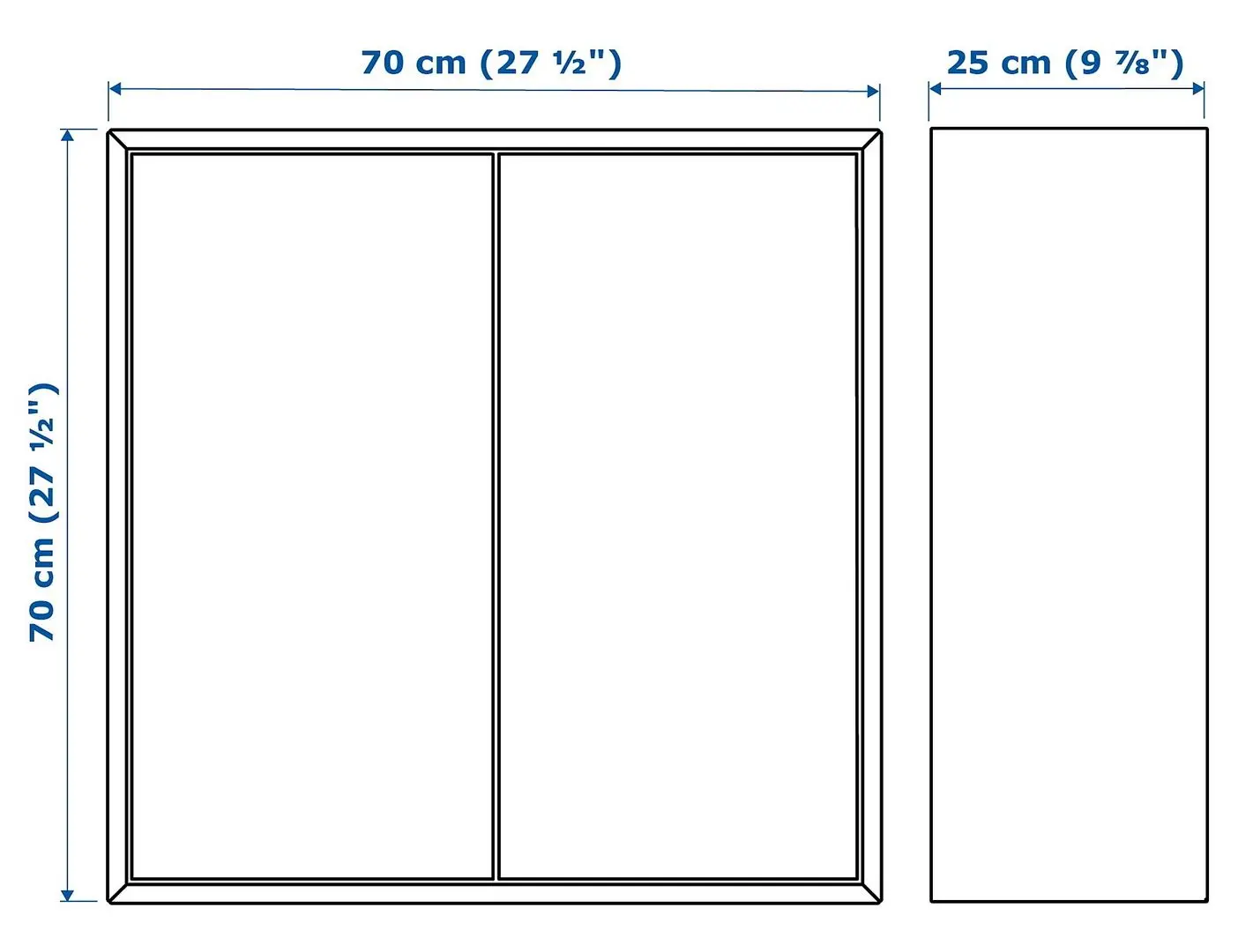 Tumba suspendata Ikea Eket 175x35x70 (Alb/Aspect Stejar Antichizat)