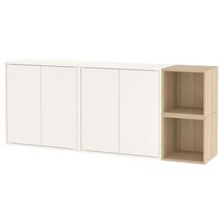 Тумба подвесная Ikea Eket 175x35x70 (Белый/Под Беленый Дуб)