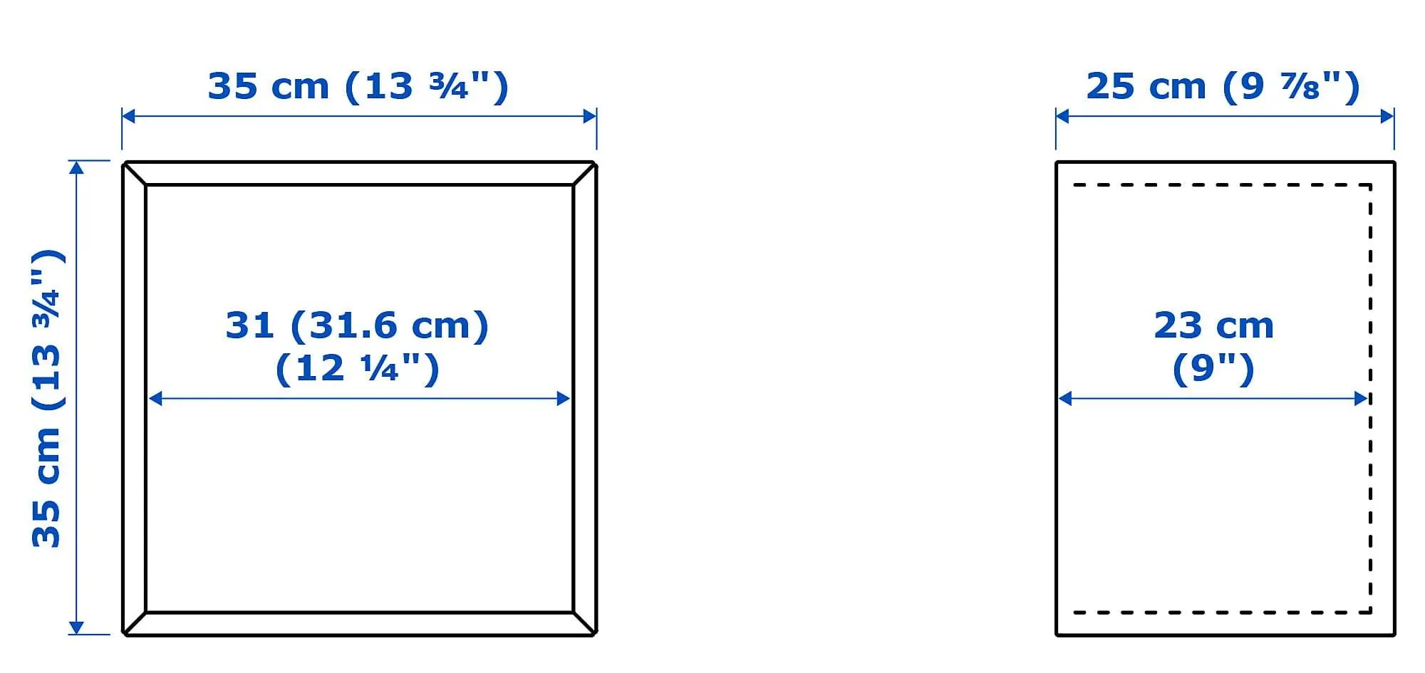 Tumba suspendata Ikea Eket 175x35x70 (Alb/Aspect Nuc)