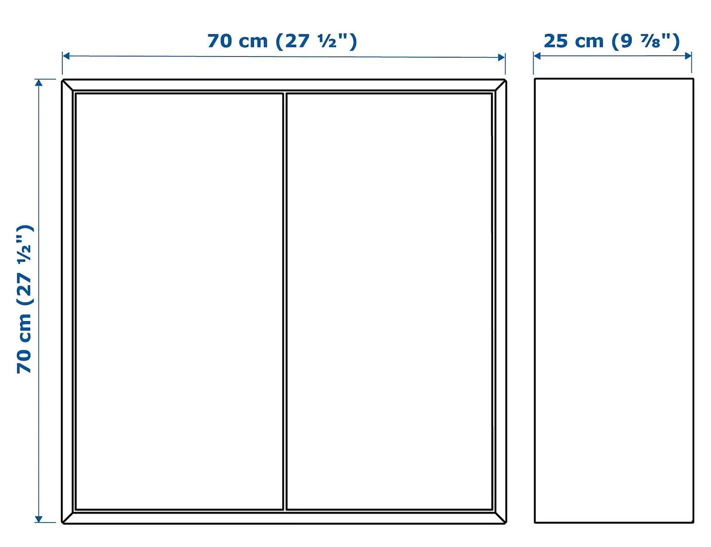 Tumba suspendata Ikea Eket 175x35x70 (Alb/Aspect Nuc)