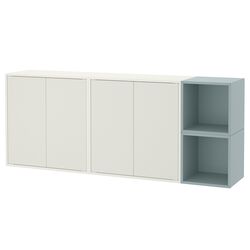 Tumba suspendata Ikea Eket 175x35x70 (Alb/Gri Deschis-Bleu) Thumb