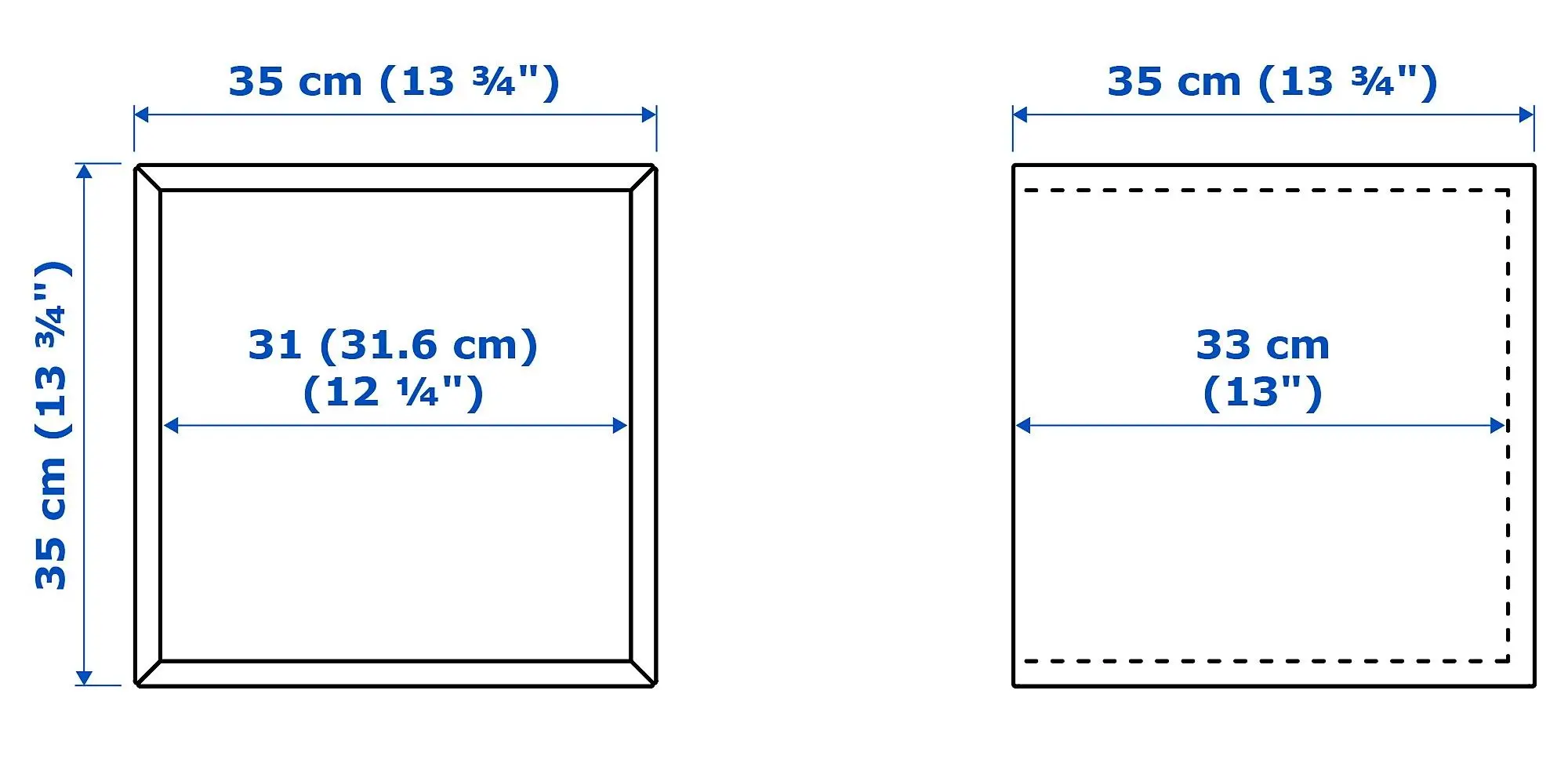Tumba suspendata Ikea Eket 175x35x70 (Alb/Gri Deschis-Bleu)