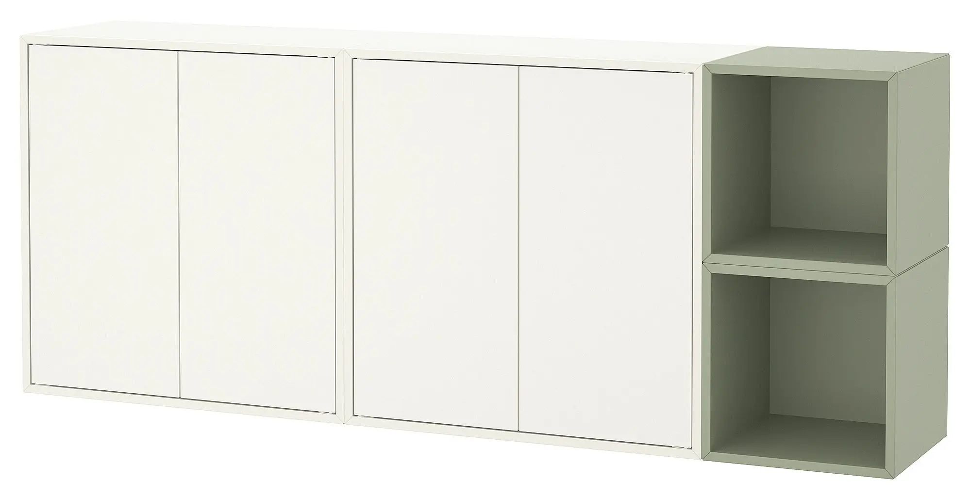 Tumba suspendata Ikea Eket 175x35x70 (Alb/Verde Deschis)