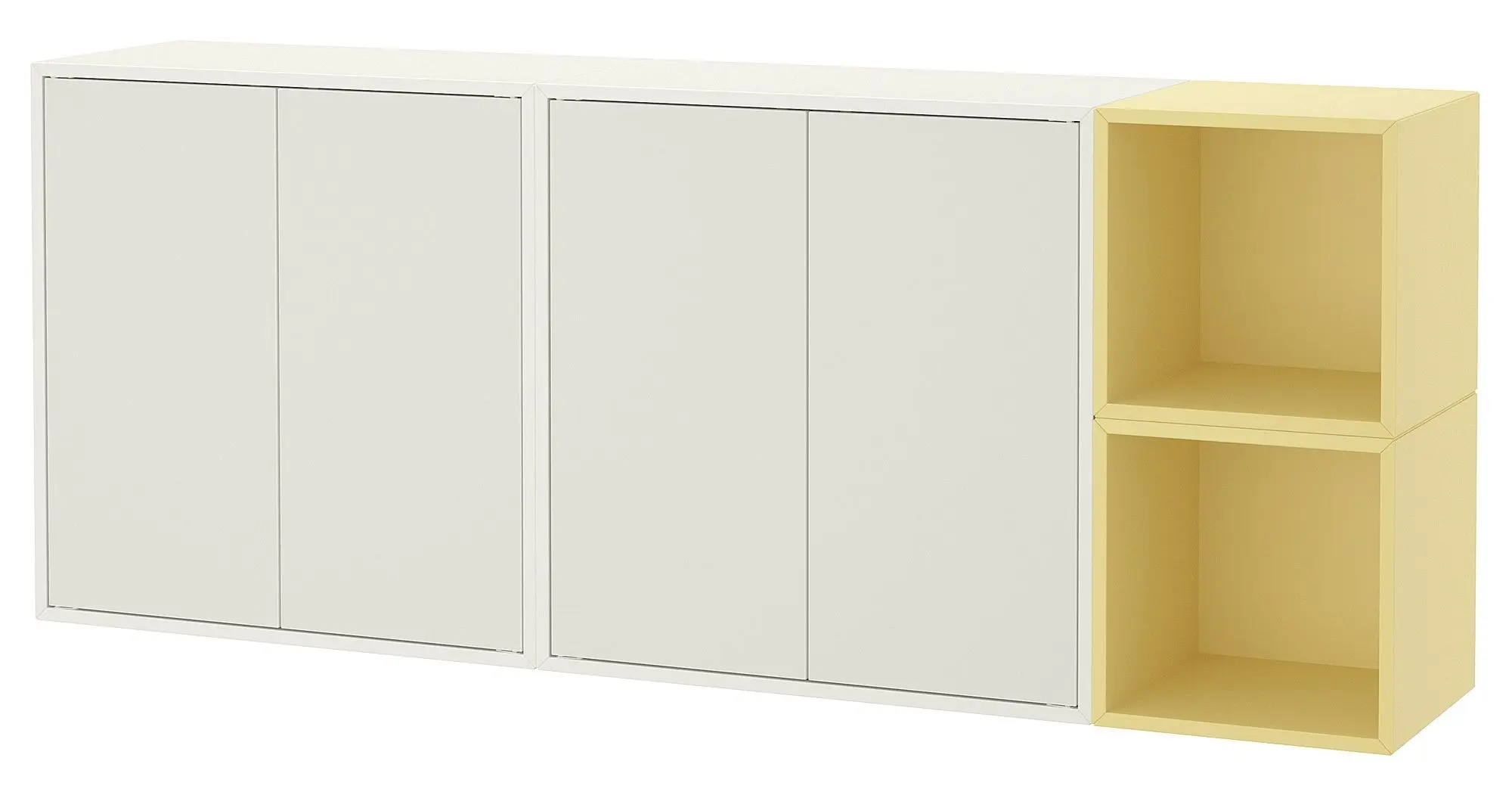 Tumba suspendata Ikea Eket 175x35x70 (Alb/Galben Deschis)
