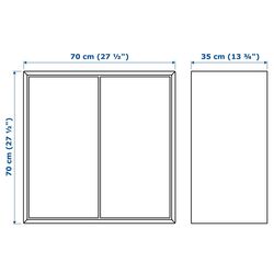 Tumba suspendata Ikea Eket 175x35x70 (Alb/Galben Deschis) Thumb