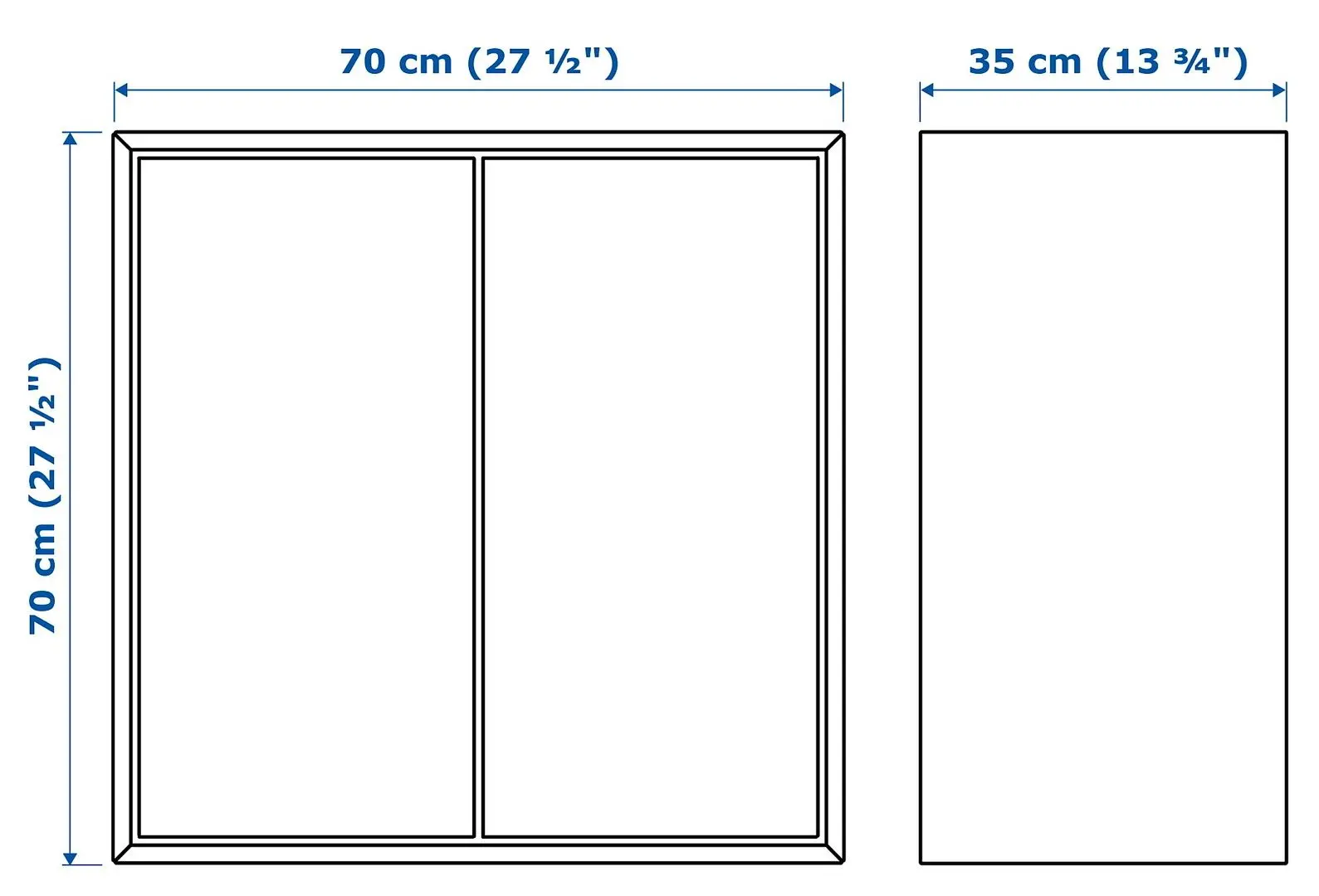 Tumba suspendata Ikea Eket 175x35x70 (Alb/Galben Deschis)