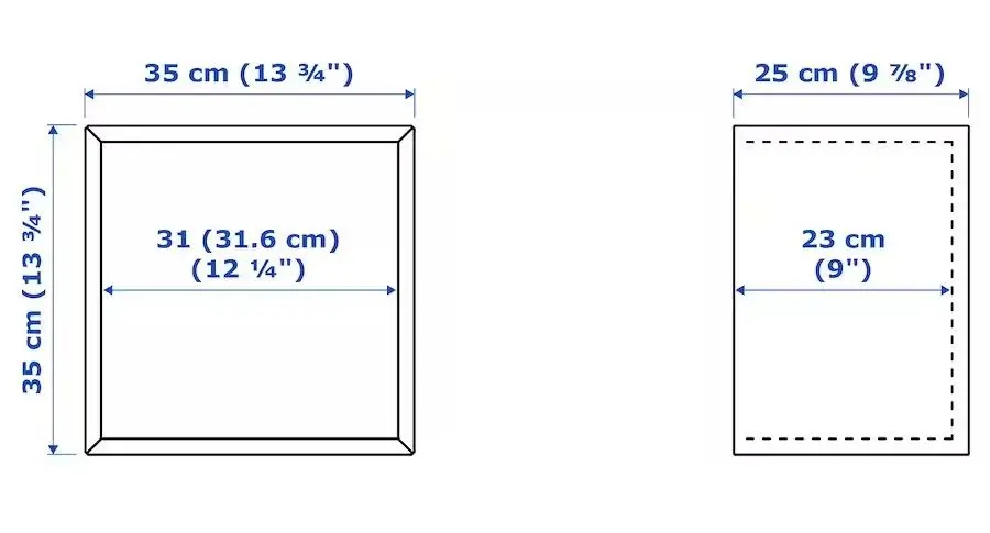 Tumba suspendata Ikea Eket 175x35x70 (Alb)