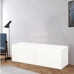 Тумба РТВ Ikea Besta дверцы 120x42x38 (Белый/Ханвикен Белый)