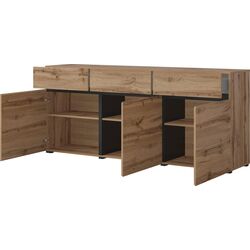 Tumba Helvetia Cross 3D3S 180x78 (Wotan Oak/Black) Thumb