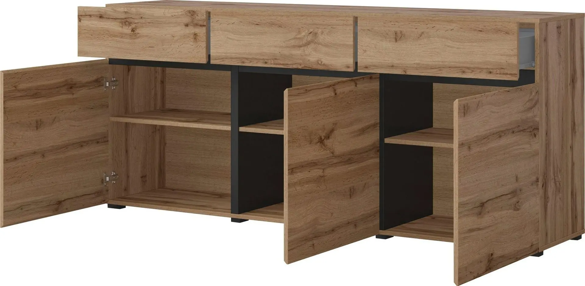 Tumba Helvetia Cross 3D3S 180x78 (Wotan Oak/Black)