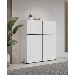 Тумба Helvetia Cross 4D (White/Black)