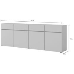 Тумба Helvetia Cross 4D4S 78x225 (Wotan Oak/Black) Thumb