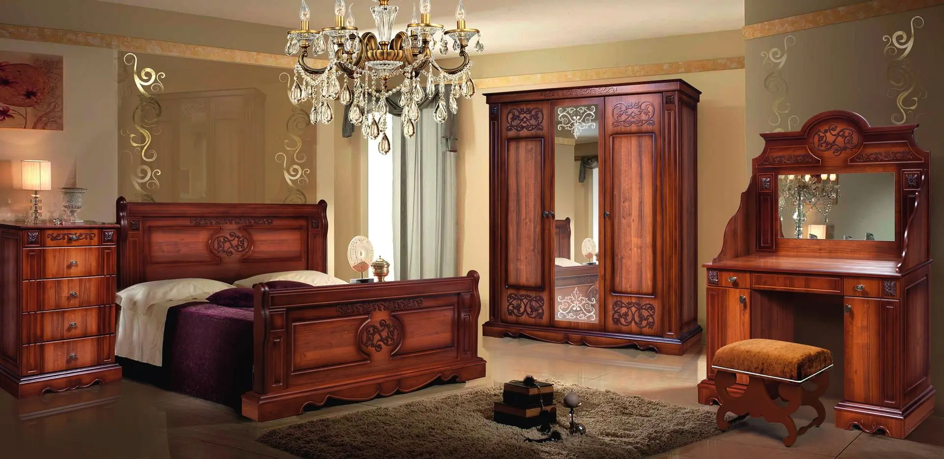 Comoda КМК 0435.14 Ameliya 5S (Walnut Ekko)