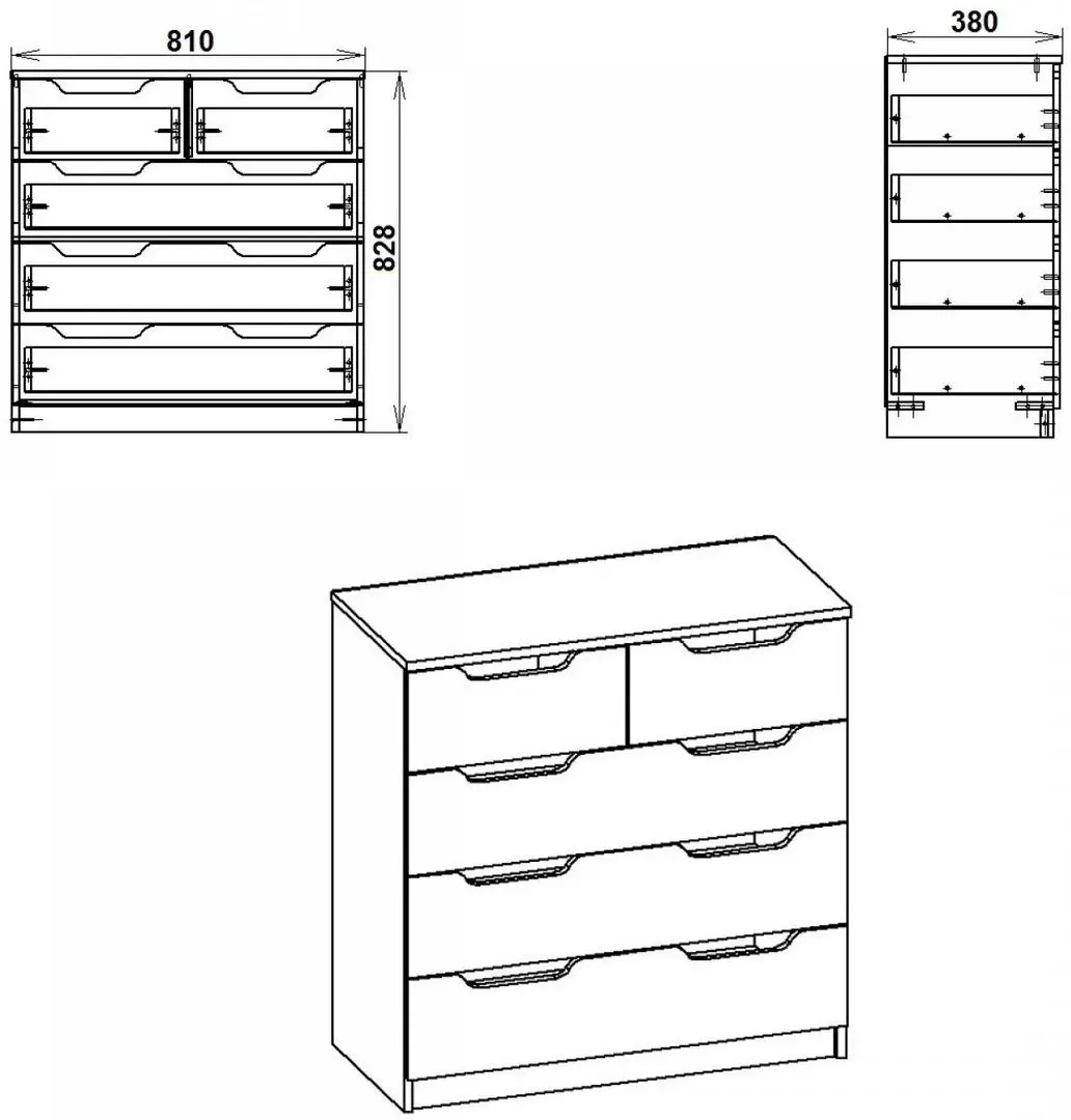 Comoda Компанит 2+3 М (Wenge)