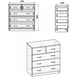 Comoda Компанит 2+3 П (Wenge) Thumb