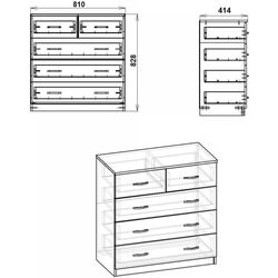 Comoda Компанит 2+3 (Wenge) Thumb
