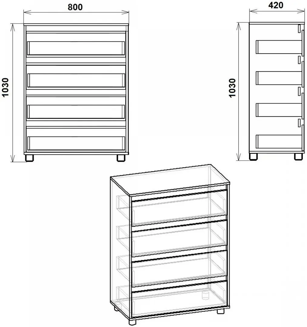 Comoda Компанит 4 (Wenge)
