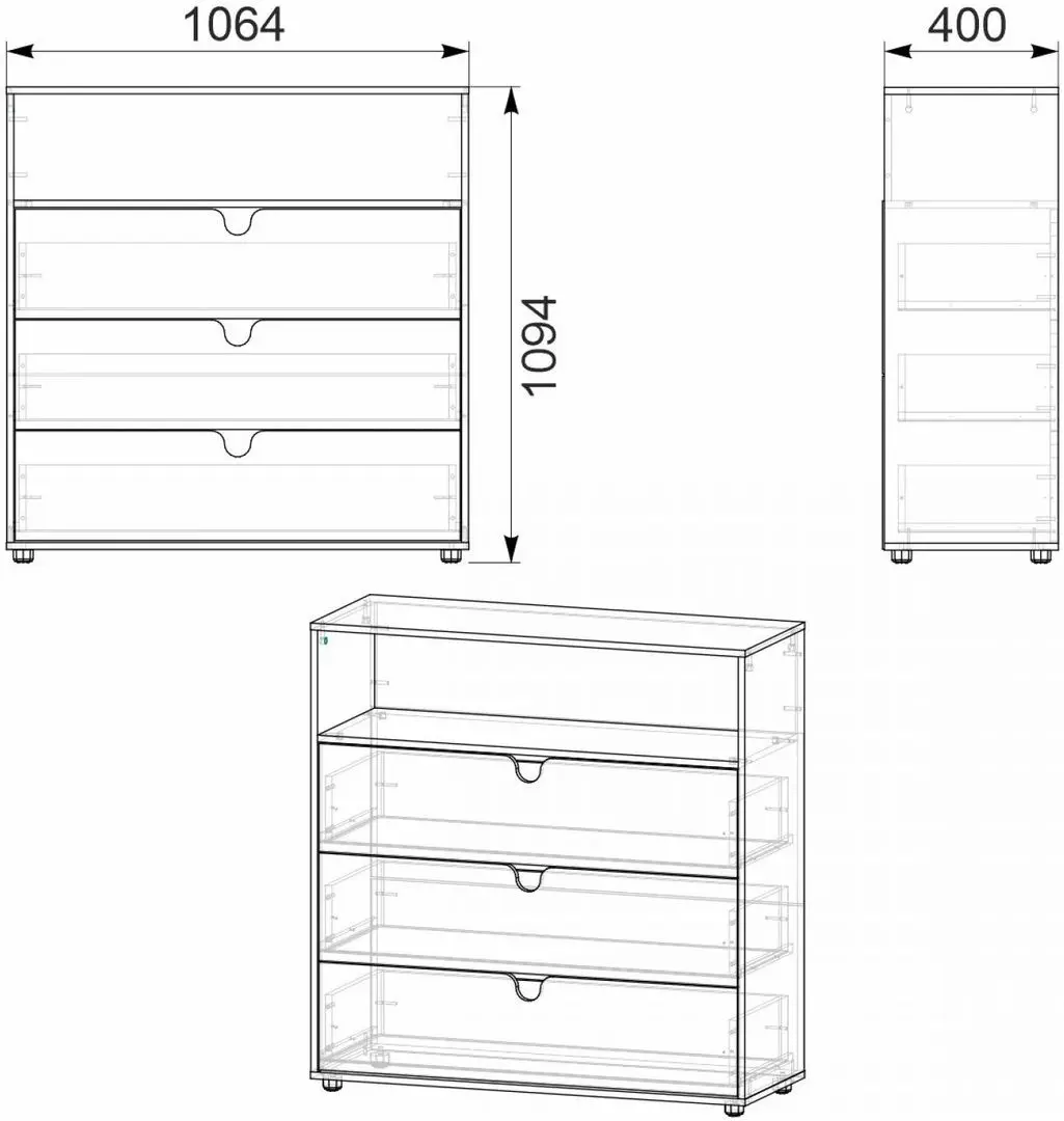 Comoda Компанит МГ-7 3 (Nymphea Alba)