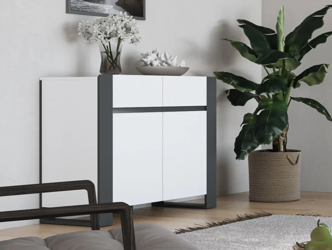 Тумба Magnusplus Combo 100х78.8х42.1 (Graphite/White)