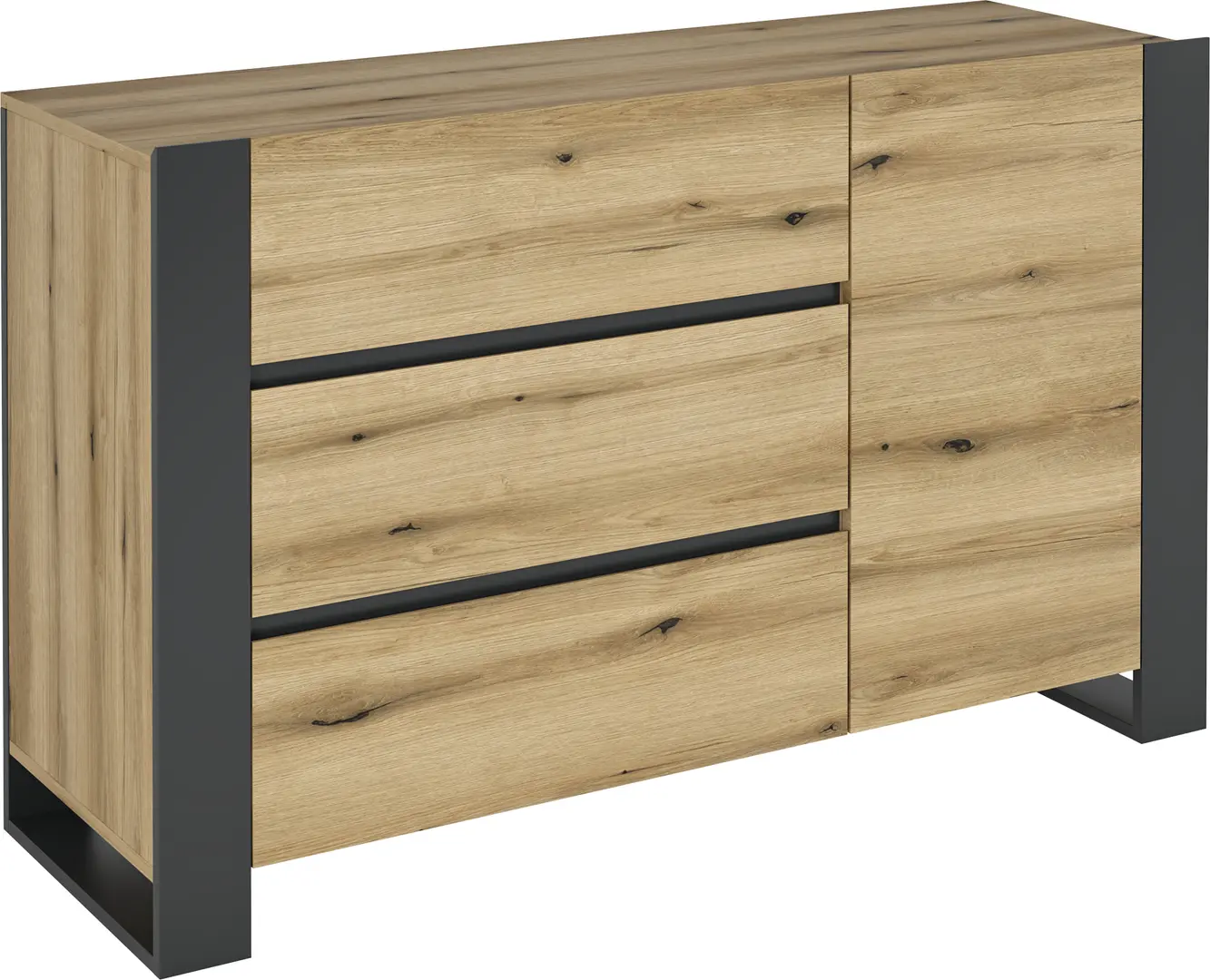 Tumba Magnusplus Combo C22 130х78.8х42.1 (Graphite/Evoke Coast Oak)