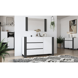 Tumba Magnusplus Combo C22 130х78.8х42.1 (Graphite/White)