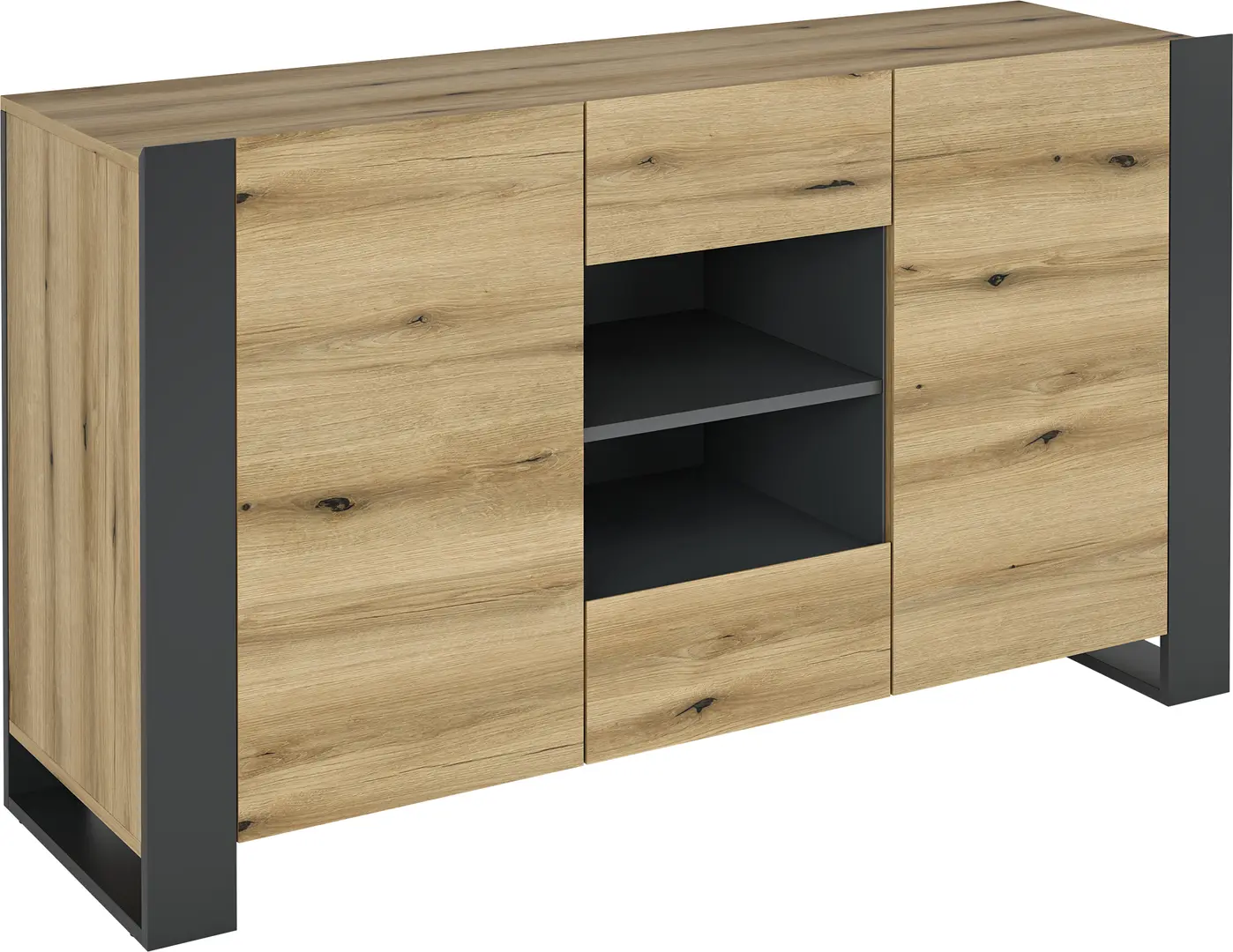 Tumba Magnusplus Combo CO5 140х78.8х42.1 (Graphite/Evoke Coast Oak)