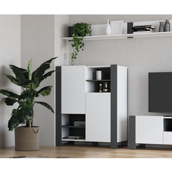 Tumba Magnusplus Combo CO6 100х118.7х42.1 (Graphite/White)