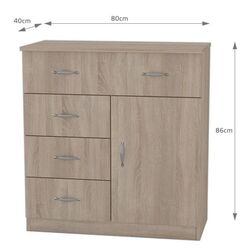 Tumba Marcel Prod COM1-3-1ROSO (Sonoma Oak) Thumb